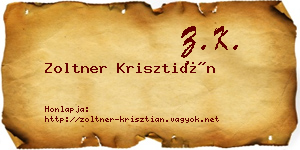 Zoltner Krisztián névjegykártya